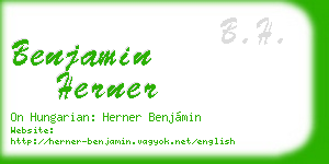 benjamin herner business card